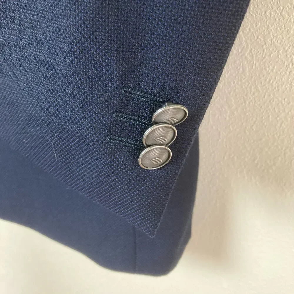 Joseph Abboud Blazer Mens 42 R ? Navy Blue REDA Italian Wool Buttons Super 110's